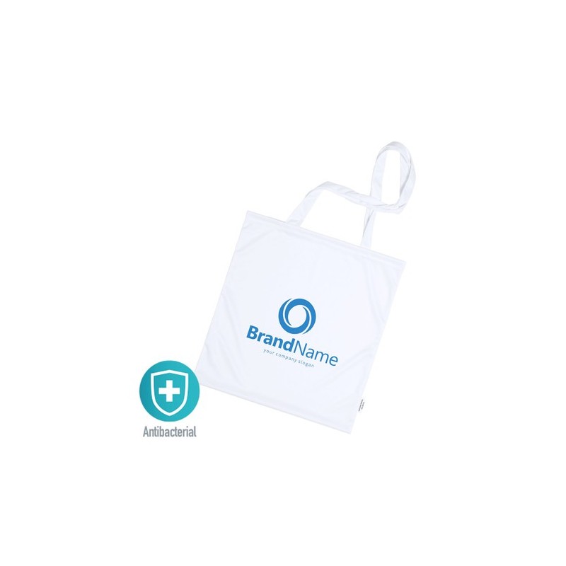 Sac Antibactérien Personnalisé Économique pour Vos Courses - Maxcron Matières : polyester Couleurs : blanc goodies publicitaire 