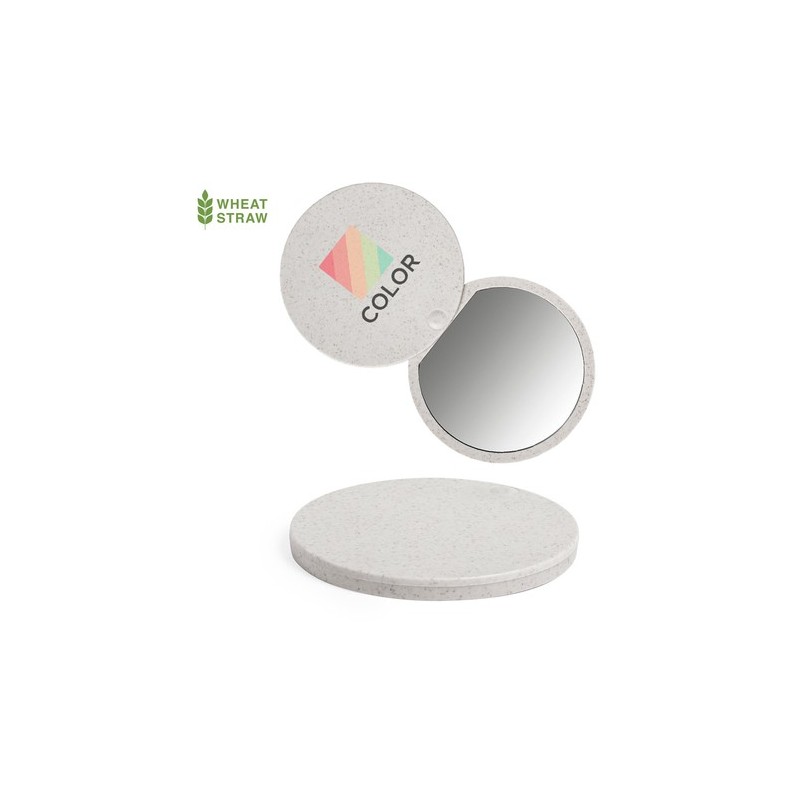 Miroir Éco-responsable et Personnalisé de Poche Pas Cher - Gradiox Matières : ABS Couleurs : naturel personnalisable avec votre 