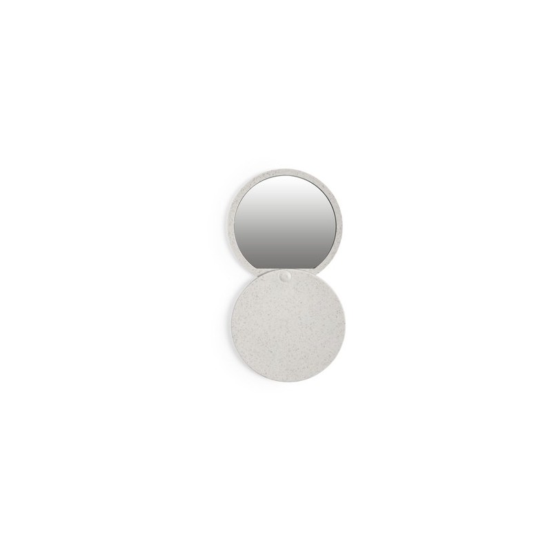Miroir Éco-responsable et Personnalisé de Poche Pas Cher - Gradiox Matières : ABS Couleurs : naturel marquage laser ultra précis