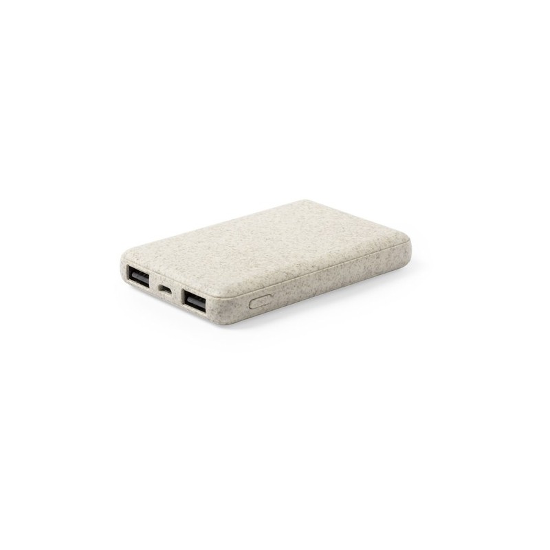Power Bank Éco-responsable Personnalisé 5000 mAh Pas Cher - Shiden Matières : ABS Couleurs : naturel