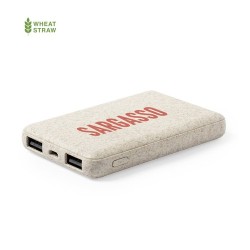 Power Bank Éco-responsable Personnalisé 5000 mAh Pas Cher - Shiden Matières : ABS Couleurs : naturel 2
