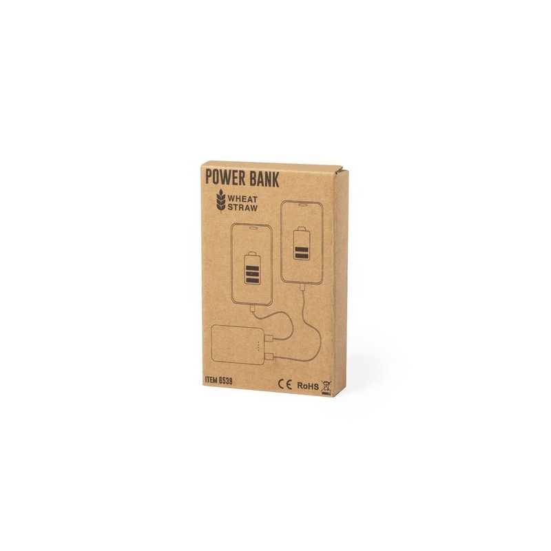Power Bank Éco-responsable Personnalisé 5000 mAh Pas Cher - Shiden Matières : ABS Couleurs : naturel goodies publicitaire événem