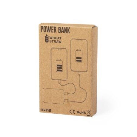 Power Bank Éco-responsable Personnalisé 5000 mAh Pas Cher - Shiden Matières : ABS Couleurs : naturel marquage laser ultra précis