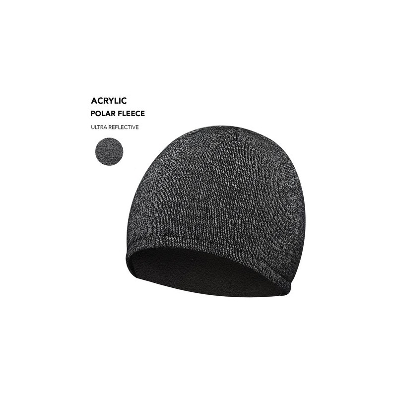Bonnet Personnalisé Élégant et Sécuritaire Terban pas cher Matières : acrylique Couleurs : noir personnalisable avec votre logo