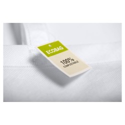 Sac Tote Bag Éco-responsable et 100% Compostable Personnalisé - Moltux Matières : PLA Couleurs : blanc cadeau entreprise pas che