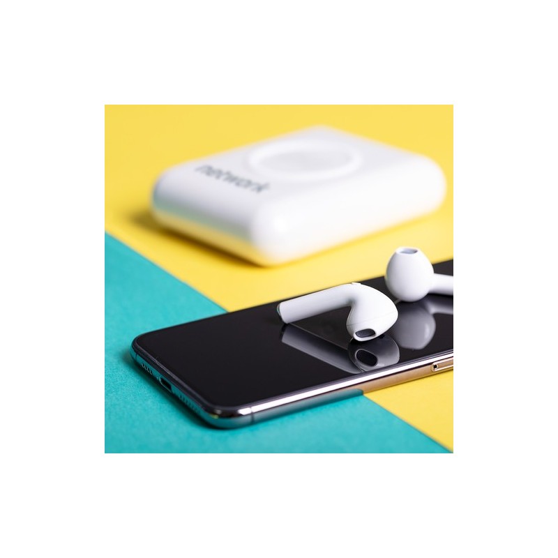 Écouteurs s avec Power Bank - Molik Couleurs : blanc goodies publicitaire événementiel