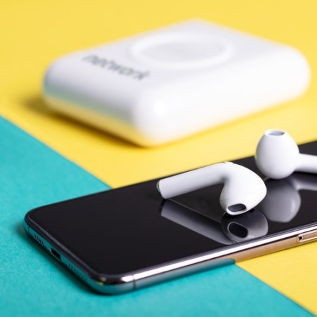 Écouteurs s avec Power Bank - Molik Couleurs : blanc goodies publicitaire événementiel