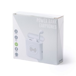 Écouteurs s avec Power Bank - Molik Couleurs : blanc marquage laser ultra précis