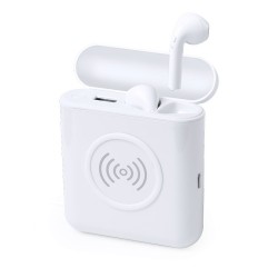 Écouteurs s avec Power Bank - Molik Couleurs : blanc objet promotionnel éco-responsable