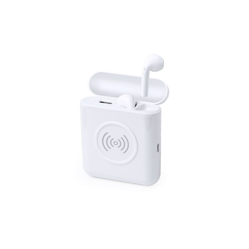 Écouteurs s avec Power Bank - Molik Couleurs : blanc objet promotionnel éco-responsable