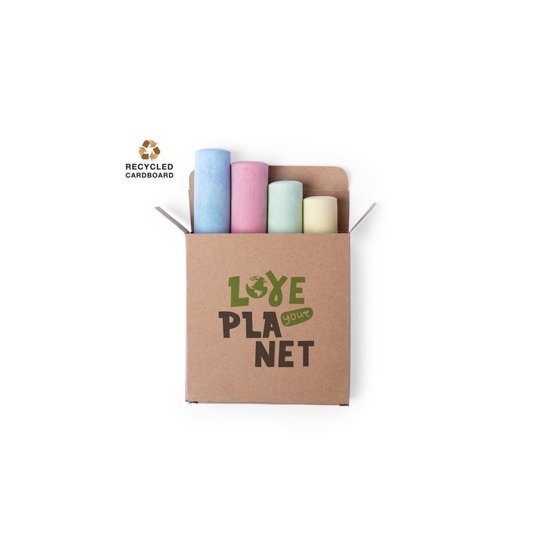 Set de Craies Éco-responsables Personnalisées Remix Matières : carton recyclé personnalisable avec votre logo