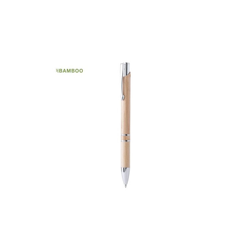 Stylo en Bambou Éco-responsable Personnalisé Nikox Matières : bambou personnalisable avec votre logo