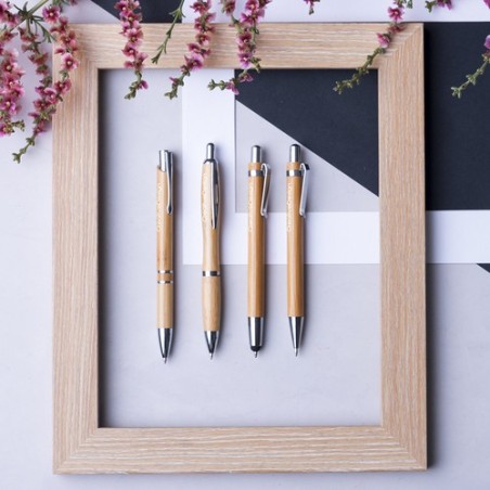Stylo en Bambou Éco-responsable Personnalisé Nikox Matières : bambou impression haute définition