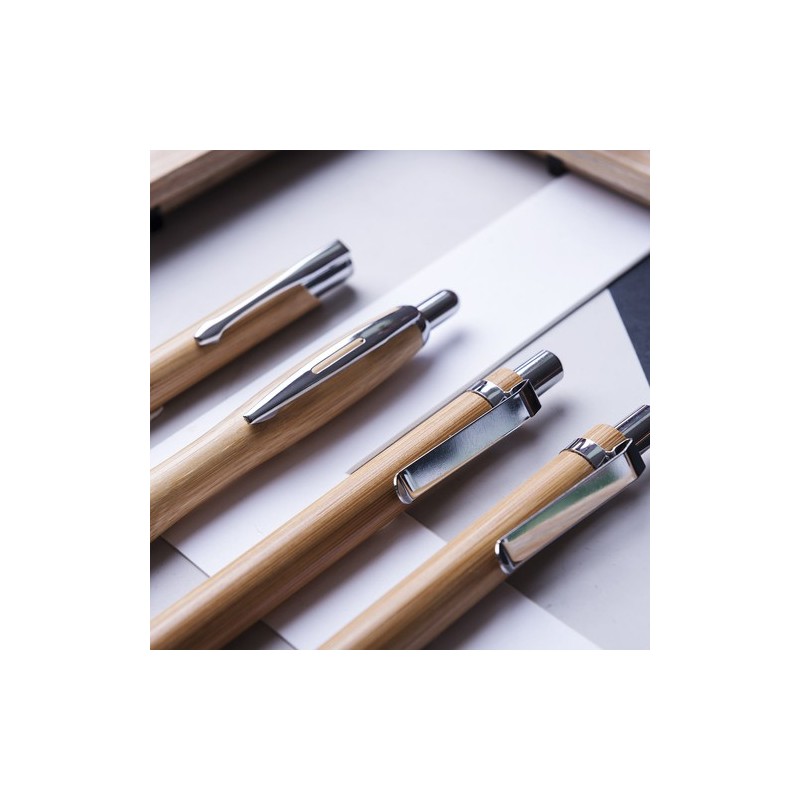 Stylo en Bambou Éco-responsable Personnalisé Nikox Matières : bambou objet promotionnel éco-responsable