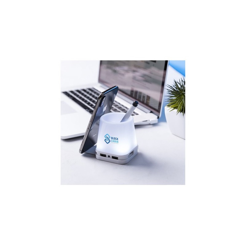 Porte-Crayons USB Personnalisé pour Organisation de Bureau pas cher - Belind Couleurs : blanc