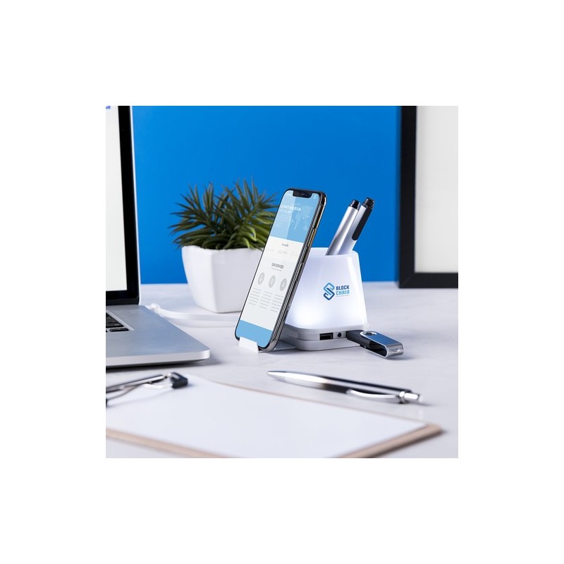 Porte-Crayons USB Personnalisé pour Organisation de Bureau pas cher - Belind Couleurs : blanc livraison express 24h 48h
