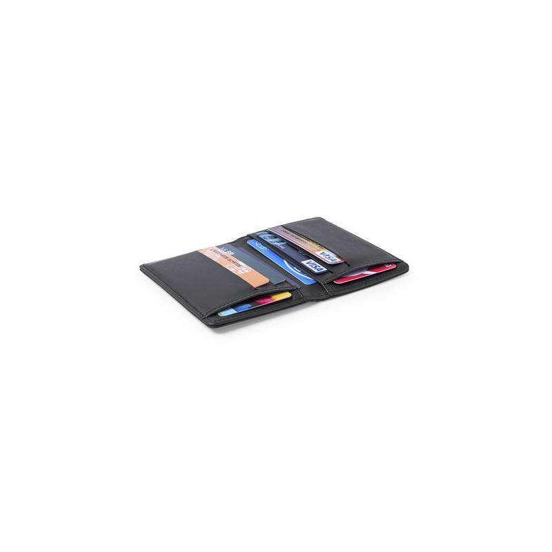 Porte-Cartes Élégant Personnalisé avec Sécurité RFID - Brigit Matières : PU Couleurs : noir personnalisable avec votre logo