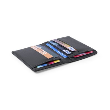Porte-Cartes Élégant Personnalisé avec Sécurité RFID - Brigit Matières : PU Couleurs : noir personnalisable avec votre logo