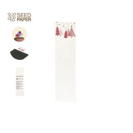 Marque-pages personnalisés ensemencés pas cher Baird Couleurs : blanc personnalisable avec votre logo