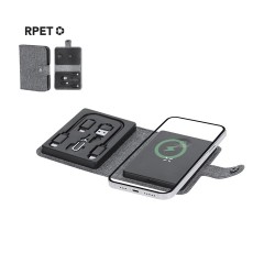 Chargeur personnalisé pas cher Zakary Matières : PET recyclé Couleurs : gris 2