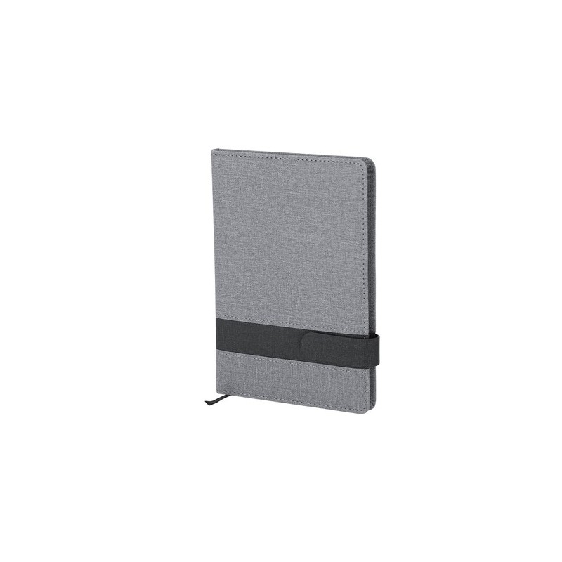 Bloc-notes personnalisé pas cher Arlex Matières : PU Couleurs : gris personnalisable avec votre logo