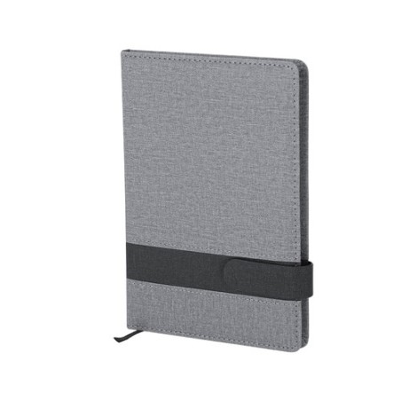 Bloc-notes personnalisé pas cher Arlex Matières : PU Couleurs : gris personnalisable avec votre logo