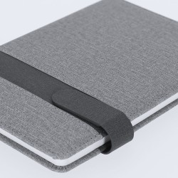 Bloc-notes personnalisé pas cher Arlex Matières : PU Couleurs : gris impression haute définition