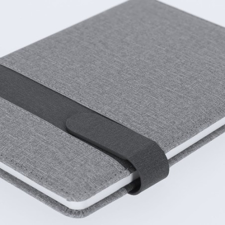 Bloc-notes personnalisé pas cher Arlex Matières : PU Couleurs : gris impression haute définition