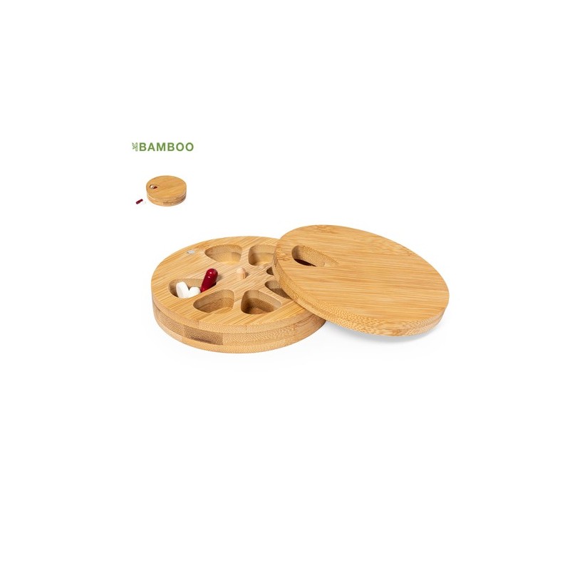 Pilulier Hebdomadaire Personnalisé en Bambou - Medlar Hygiène & Bien-être Matières : bambou