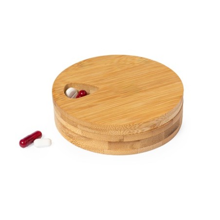 Pilulier Hebdomadaire Personnalisé en Bambou - Medlar Hygiène & Bien-être Matières : bambou impression haute définition