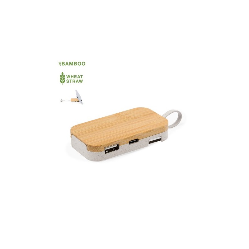 HUB USB Éco-responsable Pratique Personnalisé - Flow Matières : ABS