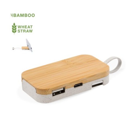 HUB USB Éco-responsable Pratique Personnalisé - Flow Matières : ABS