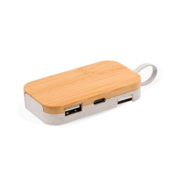 HUB USB Éco-responsable Pratique Personnalisé - Flow Matières : ABS 2
