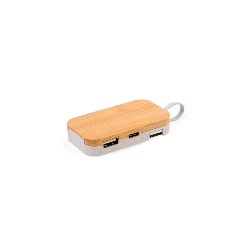 HUB USB Éco-responsable Pratique Personnalisé - Flow Matières : ABS personnalisable avec votre logo