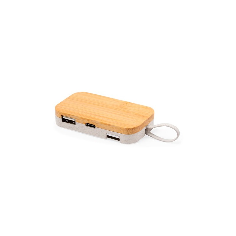 HUB USB Éco-responsable Pratique Personnalisé - Flow Matières : ABS goodies publicitaire événementiel