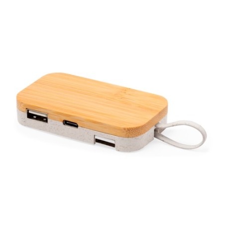 HUB USB Éco-responsable Pratique Personnalisé - Flow Matières : ABS goodies publicitaire événementiel
