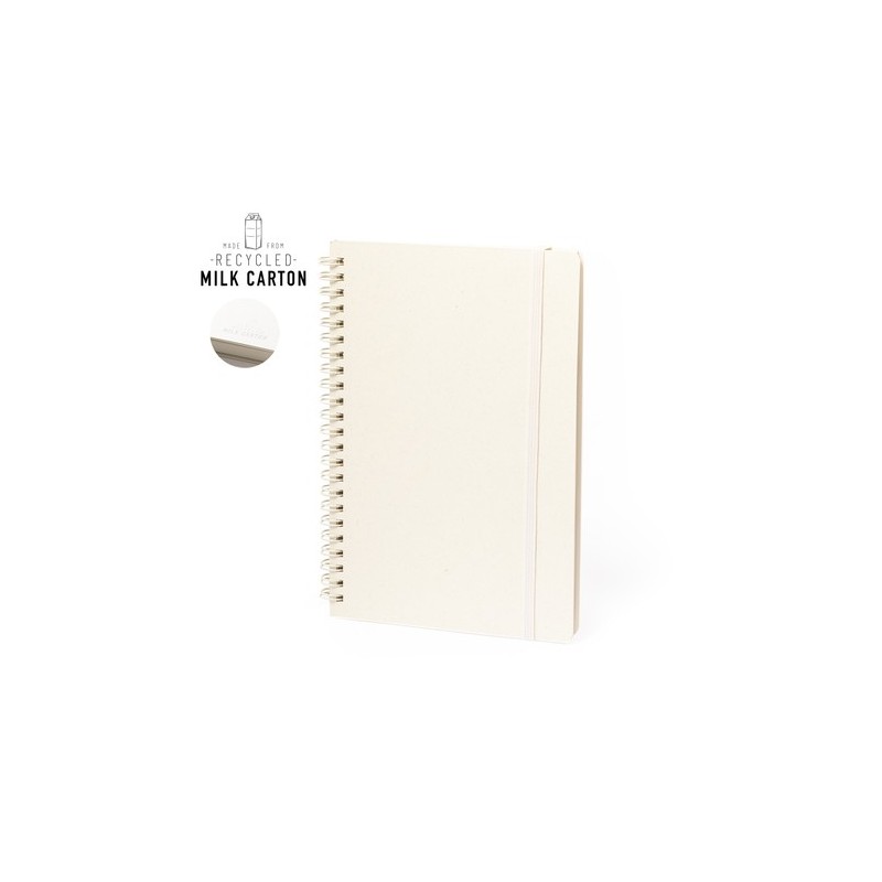 Cahier Éco-responsable Personnalisé à Petit Prix - Edilax Matières : carton de lait recyclé