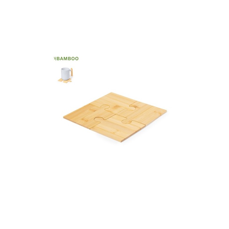 Ensemble Éco-responsable et Design de Sous-Verres Mizar Matières : bambou