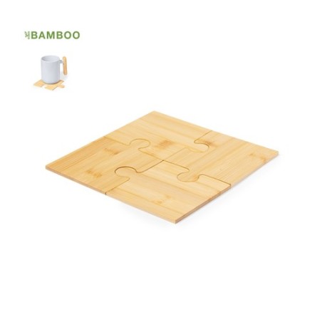 Ensemble Éco-responsable et Design de Sous-Verres Mizar Matières : bambou