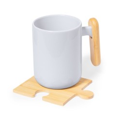 Ensemble Éco-responsable et Design de Sous-Verres Mizar Matières : bambou goodies publicitaire événementiel