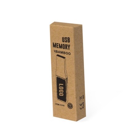 Clé USB Personnalisée 16GB - Objet Publicitaire Olson Matières : bambou goodies publicitaire événementiel
