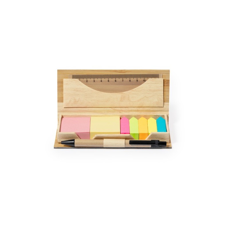 Set de Bureau Éco-responsable Personnalisé Mikonen Matières : bambou impression haute définition