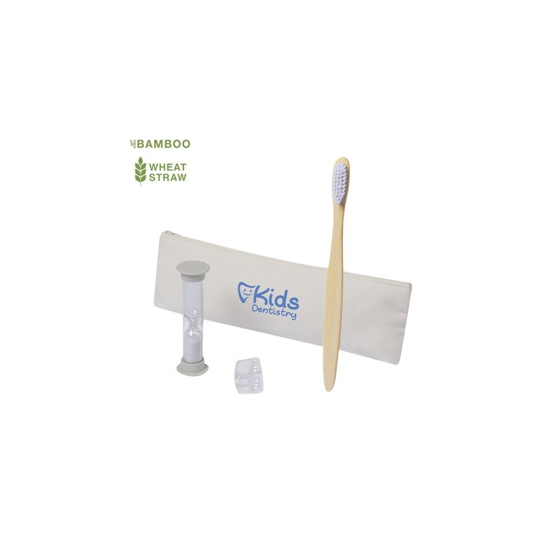 Set Personnalisé de Brosse à Dents Éco-responsable en Bambou Lowchen