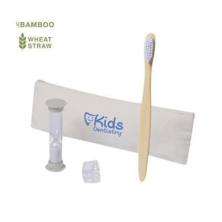 Set Personnalisé de Brosse à Dents Éco-responsable en Bambou Lowchen