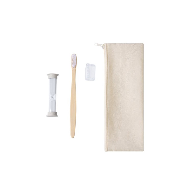 Set Personnalisé de Brosse à Dents Éco-responsable en Bambou Lowchen personnalisable avec votre logo