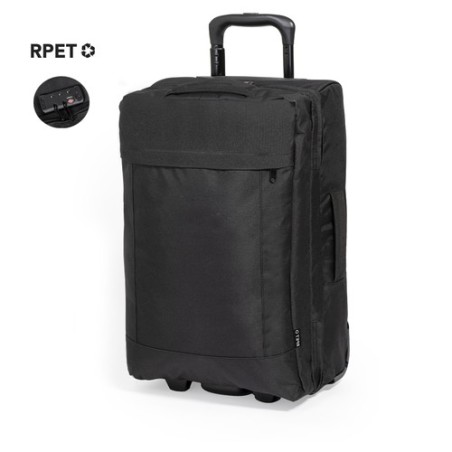 Trolley Éco-responsable et Pratique Personnalisé pas cher - Chertan Couleurs : noir Matières : polyester recyclé personnalisable