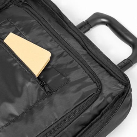 Trolley Éco-responsable et Pratique Personnalisé pas cher - Chertan Couleurs : noir Matières : polyester recyclé marquage laser 