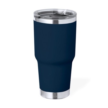 Tasse Isotherme Éco-responsable Personnalisée Thermique - Tobey Couleurs : blanc Matières : acier inoxydable recyclé cadeau affa