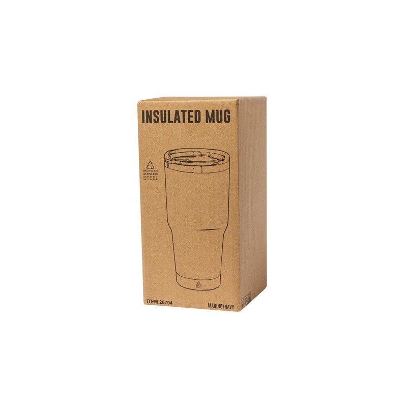 Tasse Isotherme Éco-responsable Personnalisée Thermique - Tobey Couleurs : blanc Matières : acier inoxydable recyclé impression 