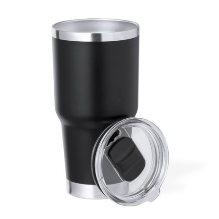 Tasse Isotherme Éco-responsable Personnalisée Thermique - Tobey Couleurs : gris Matières : acier inoxydable recyclé personnalisa